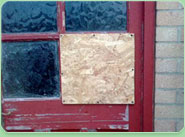 boarded up Purley